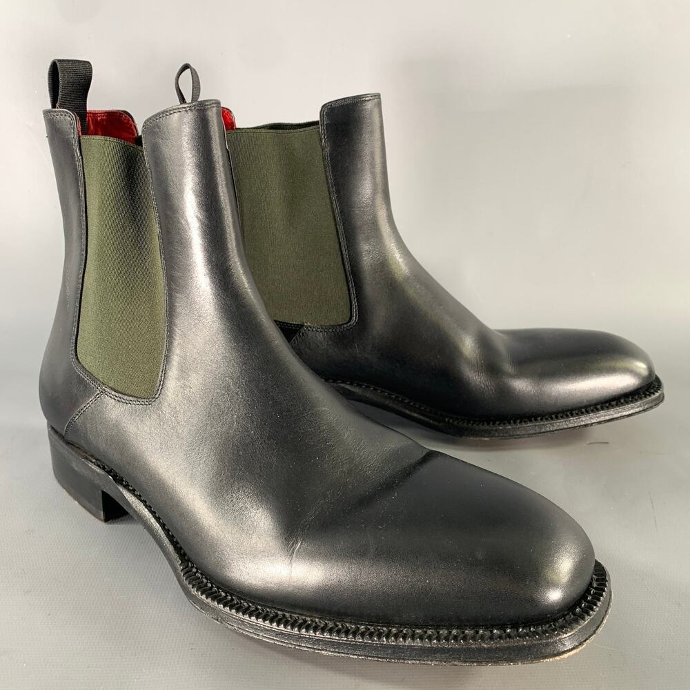 ALEXANDER MCQUEEN Size 8 Black Leather Chelsea Boots